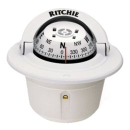 Ritchie F-50W Explorer Compass - Flush Mount - White