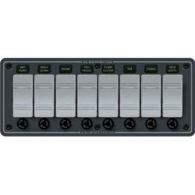 Blue Sea 8261 Waterproof Panel 8 Position - Slate Gray