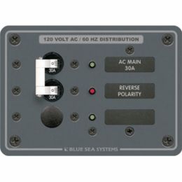 Blue Sea 8029 AC Main +1 Position Breaker Panel  (White Switches)