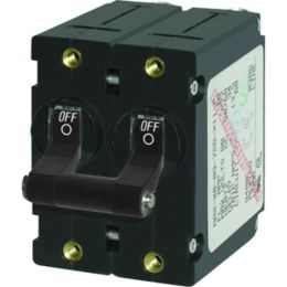 Blue Sea 7232 A-Series Double Pole Toggle - 10A - Black