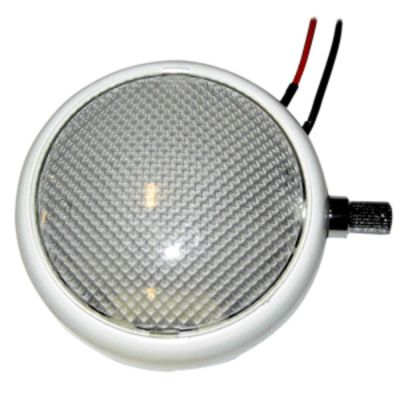 Perko Round Surface Mount LED Dome Light w/Adjustable Dimmer - White Powder Coat
