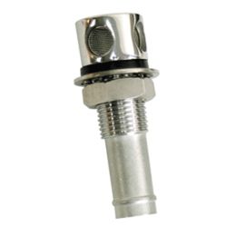 Whitecap Fuel Vent - Round Head, Straight Shaft, 5/8 Hose