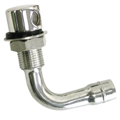Whitecap Fuel Vent - Round Head, 90 Degree, 5/8 Hose