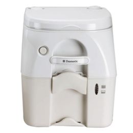 Dometic - SeaLand 975 Portable Toilet 5.0 Gallon - Tan w/Brackets