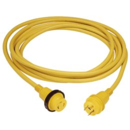 Marinco 30 Amp PowerCord PLUS Cordset w/Power-On LED - Yellow 50ft