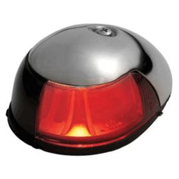 Attwood 2-Mile Deck Mount, Red Sidelight - 12V - Stainless Steel Housing