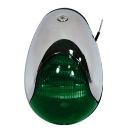 Attwood 2-Mile Vertical Mount, Green Sidelight - 12V - Stainless Steel Housing