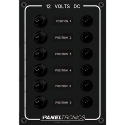 Paneltronics Waterproof Panel - DC 6-Position Toggle Switch & Circuit Breaker