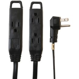 AXIS 45515 3-Outlet Indoor Extension Cord, 8ft (Black)