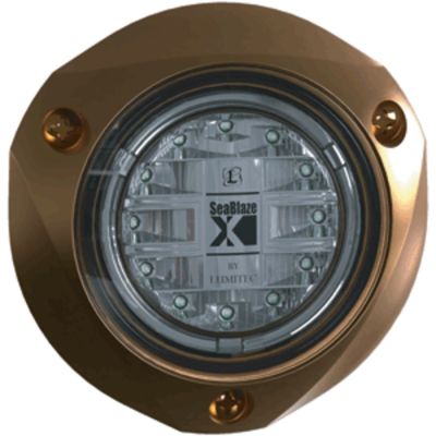 Lumitec SeaBlazeX - Underwater Light - Bronze Finish - Blue Fade/Blue Strobe