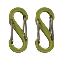 Nite Ize S-Biner Plastic Size #0 - Lime Green 2 Pack