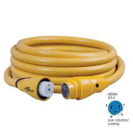 Marinco CS504-25 EEL 50A 125V/250V Shore Power Cordset - 25 - Yellow