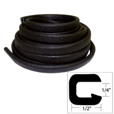 TACO Flexible Vinyl Trim - &#188; Opening x &#189;W x 25L - Black