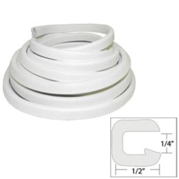 TACO Flexible Vinyl Trim - &#188; Opening x &#189;W x 25L - White