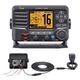 Icom M506 VHF Fixed Mount w/Rear Mic & NMEA 0183/2000&reg; - Black