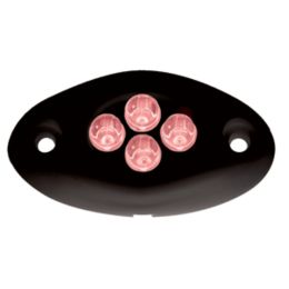 Innovative Lighting Courtesy Light - 4 LED Surface Mount - Red LED/Black Case