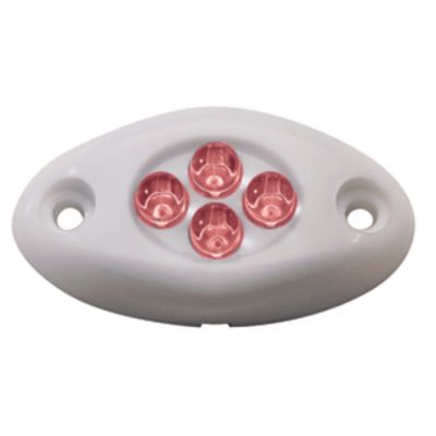 Innovative Lighting Courtesy Light - 4 LED Surface Mount - Red LED/White Case