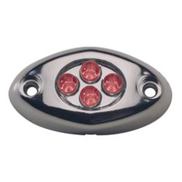 Innovative Lighting Courtesy Light - 4 LED Surface Mount - Red LED/Chrome Case