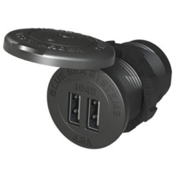 Blue Sea 1045 12/24V Dual USB Charger - 1-1/8 Socket Mount