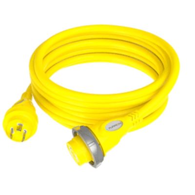 Furrion 30A 125V Marine Cordset 50ft Yellow W/LED
