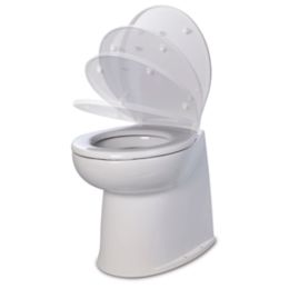 Jabsco 17 Deluxe Flush Fresh Water Electric Toilet w/Soft Close Lid - 24V