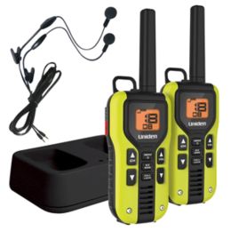 Uniden 40 Mile FRS/GMRS Two-Way Radio w/Li-Ion Charger & Headsets - 2-Pack