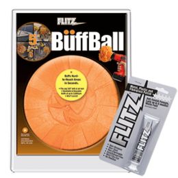 Flitz Buff Ball - Large 5 - Orange w/1.76oz Tube Flitz Polish