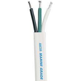 Ancor White Triplex Cable - 16/3 AWG - Flat - 100