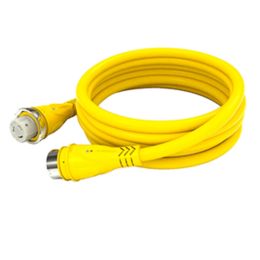 Furrion 50A 125V Marine Cordset - 25 - Yellow w/LED