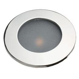 Lunasea 3.45 Recessed LED COB Light w/Brushed Stainless Steel Bezel -Warm White