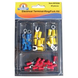 Handi-Man Electrical Terminals Ring/Fork Kit - 40 Pieces