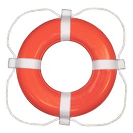 Taylor Made Foam Ring Buoy - 20 - Orange w/White Rope