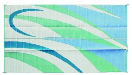 Ming Mark RV Patio Mats (Color Patterns: Blue/Green/White, Patio Rug Sizes: 8' X 12)