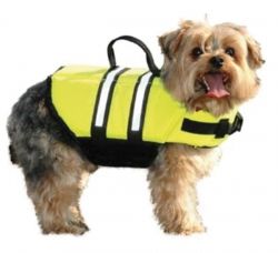 Paws Aboard Doggy Designer Life Jackets (Colors/Designs: Bright Yellow, sizes: Xsmall)